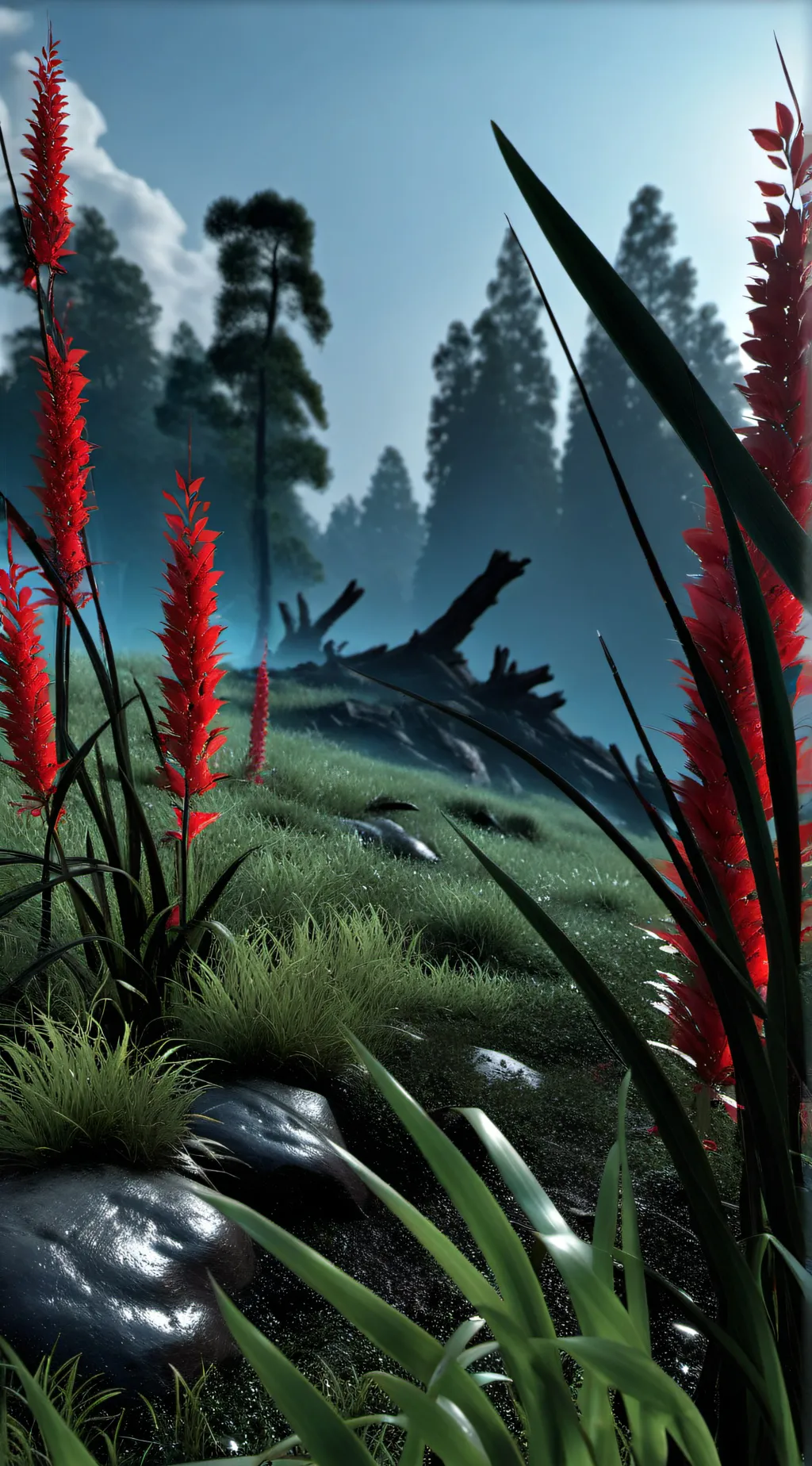 ai character: Touch grass background