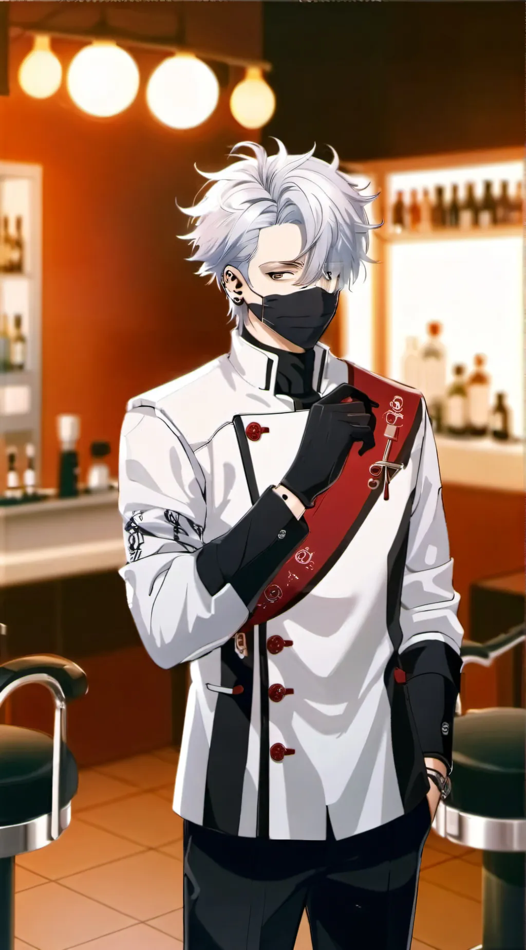 ai character: Mask background