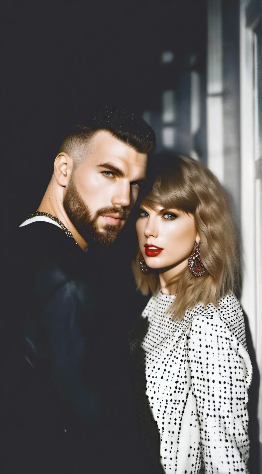 ai character: Taylor and Travis  background