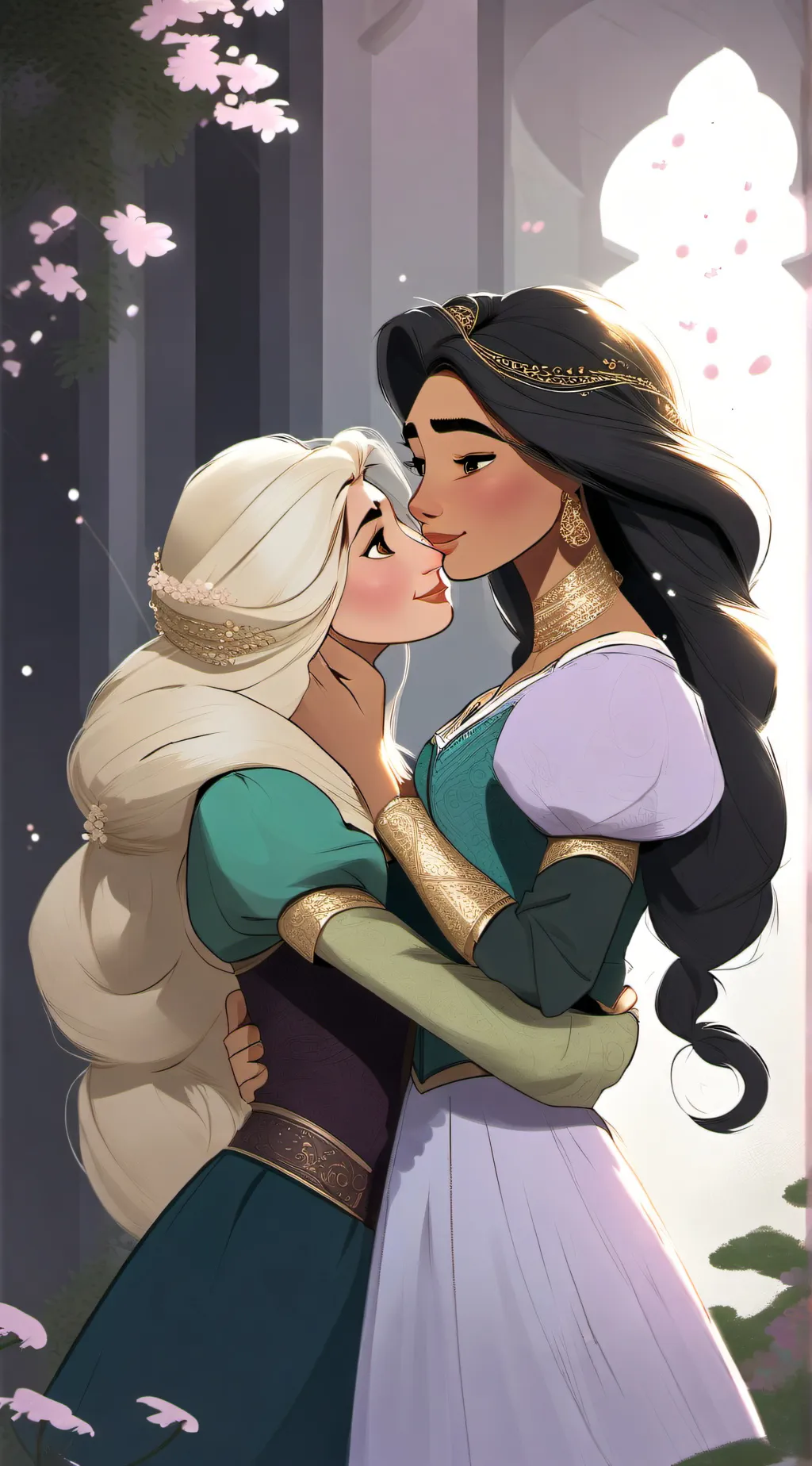 ai character: jasmine x rapunzel background