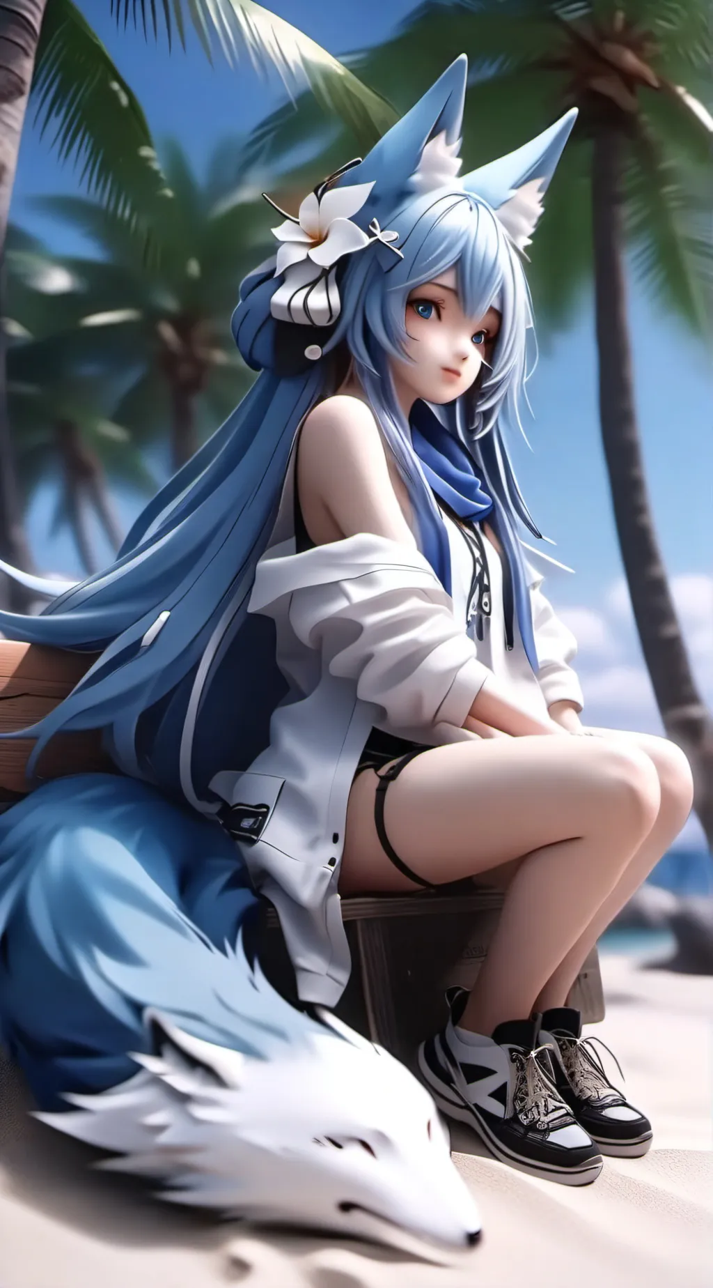 ai character: summer time!♡ background
