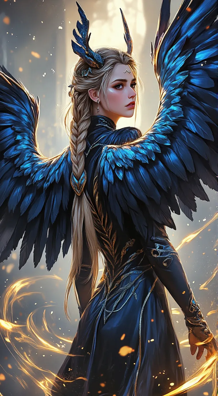 ai character: Malaika Indigo background