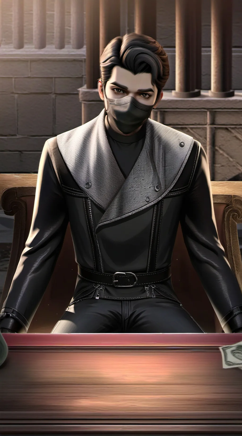 ai character: robber man  background