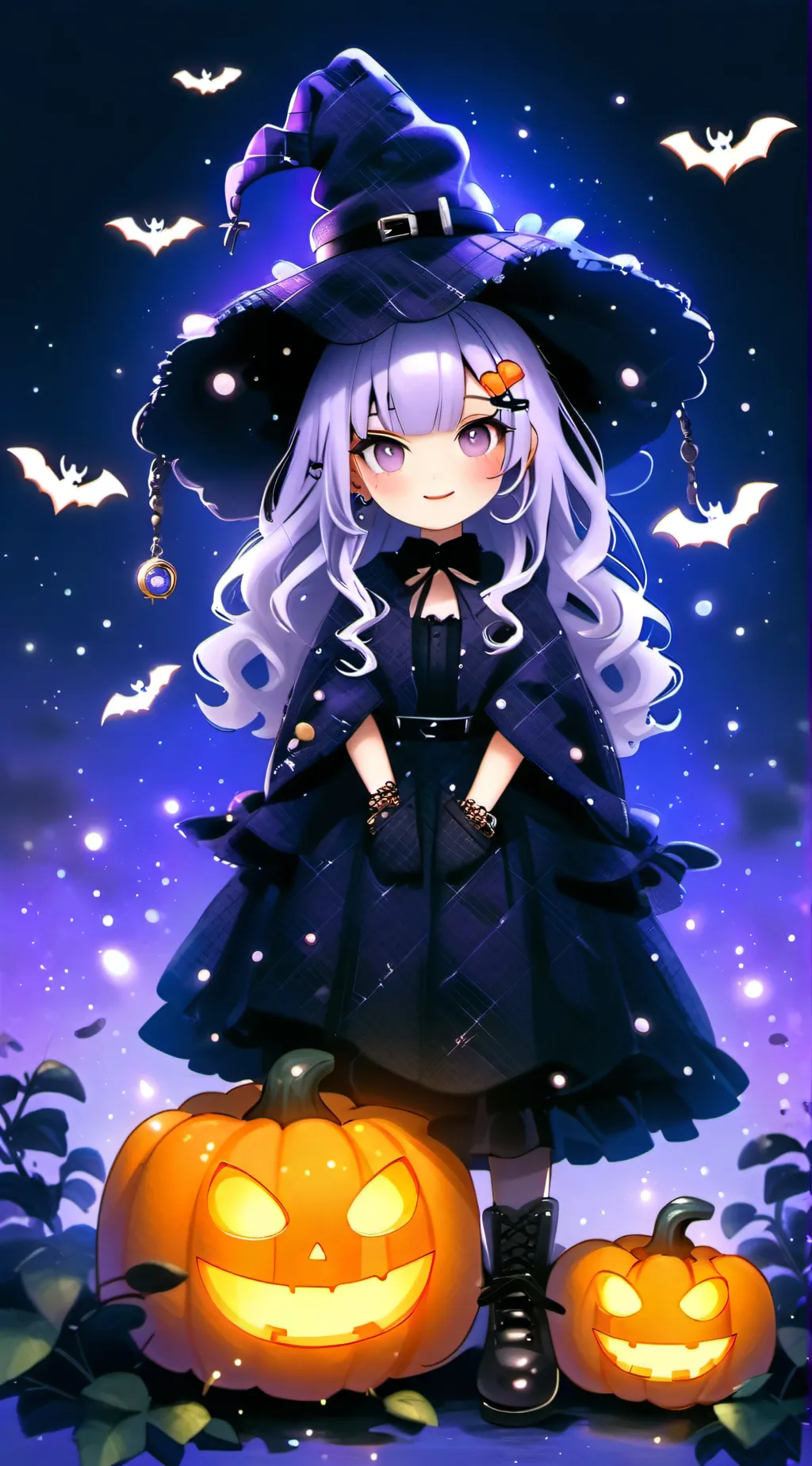 ai character: Halloween girl background