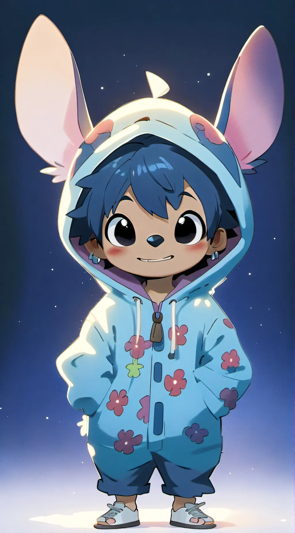 ai character: Stitch background
