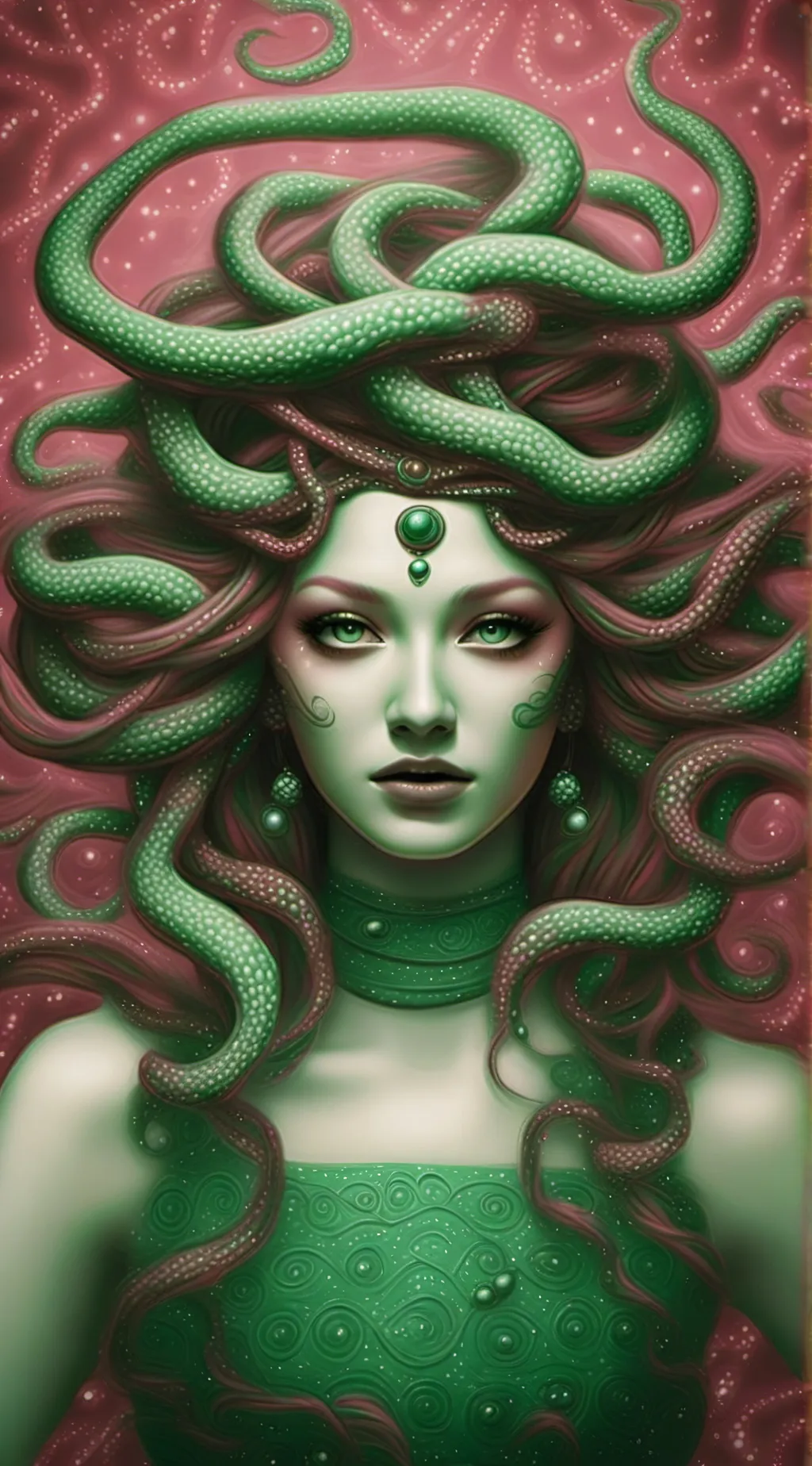 ai character: Chill Medusa background