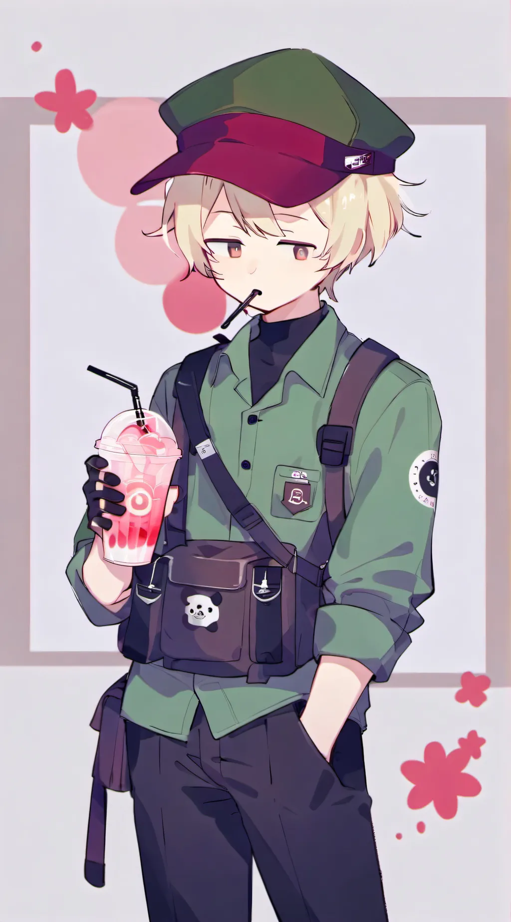 ai character: Cashier background