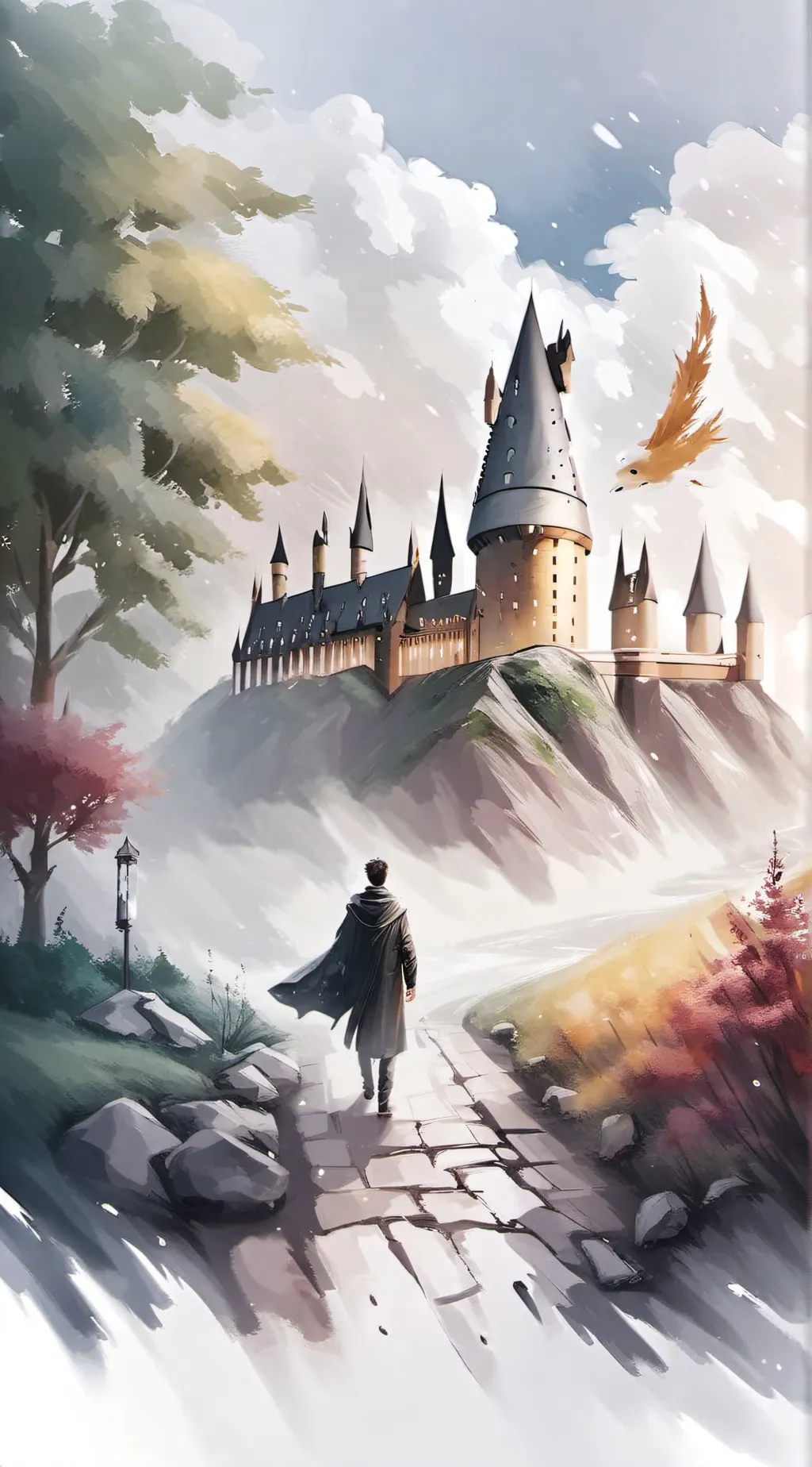 ai character: Hogwarts  background