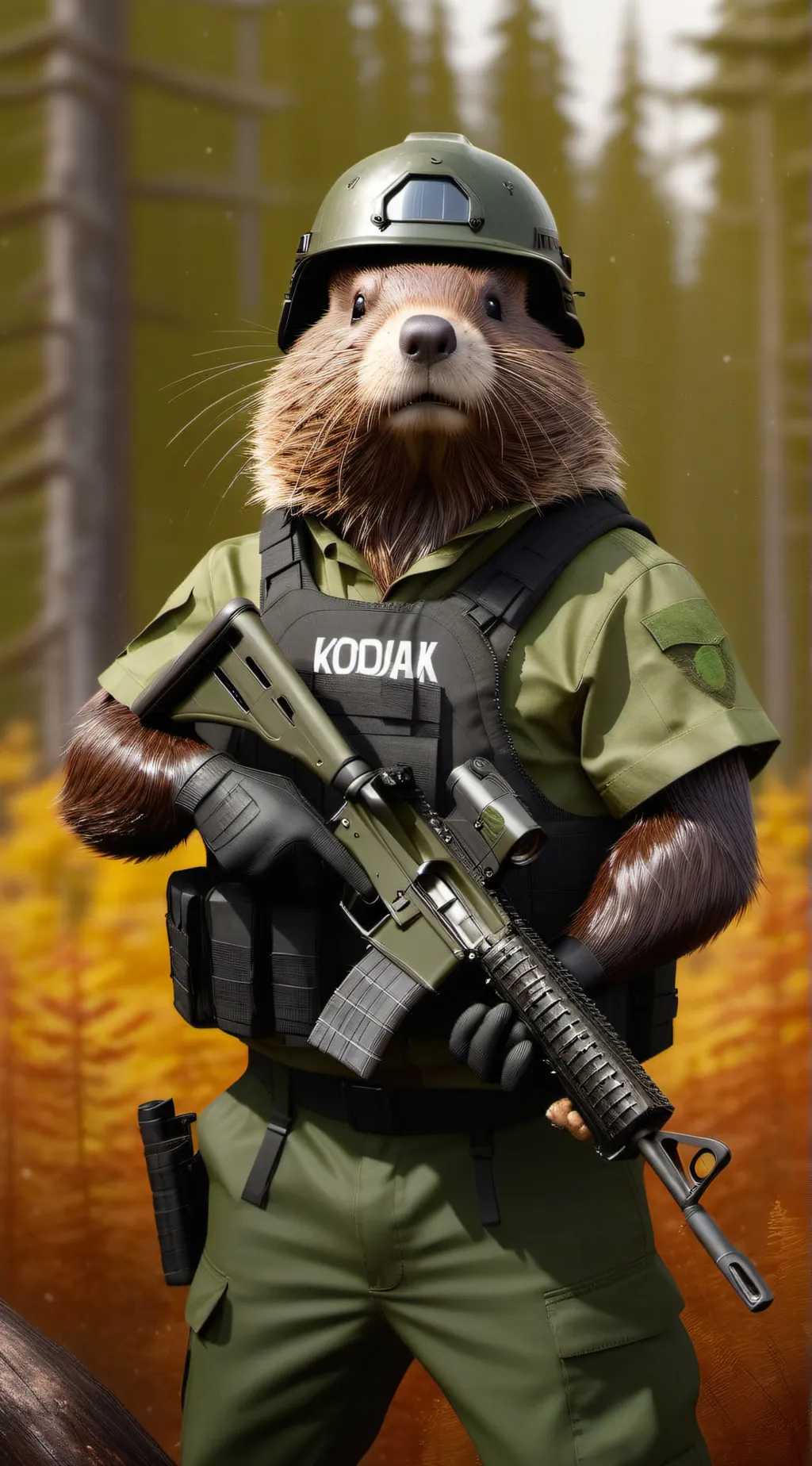ai character: kodiak background