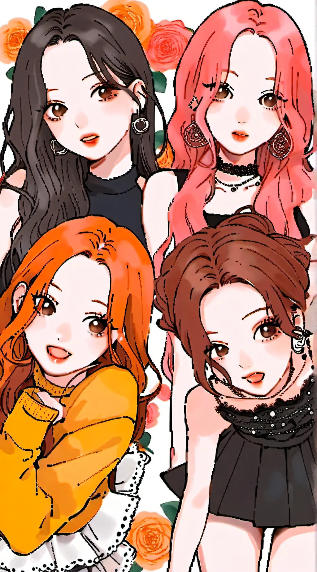 ai character: Blackpink  background