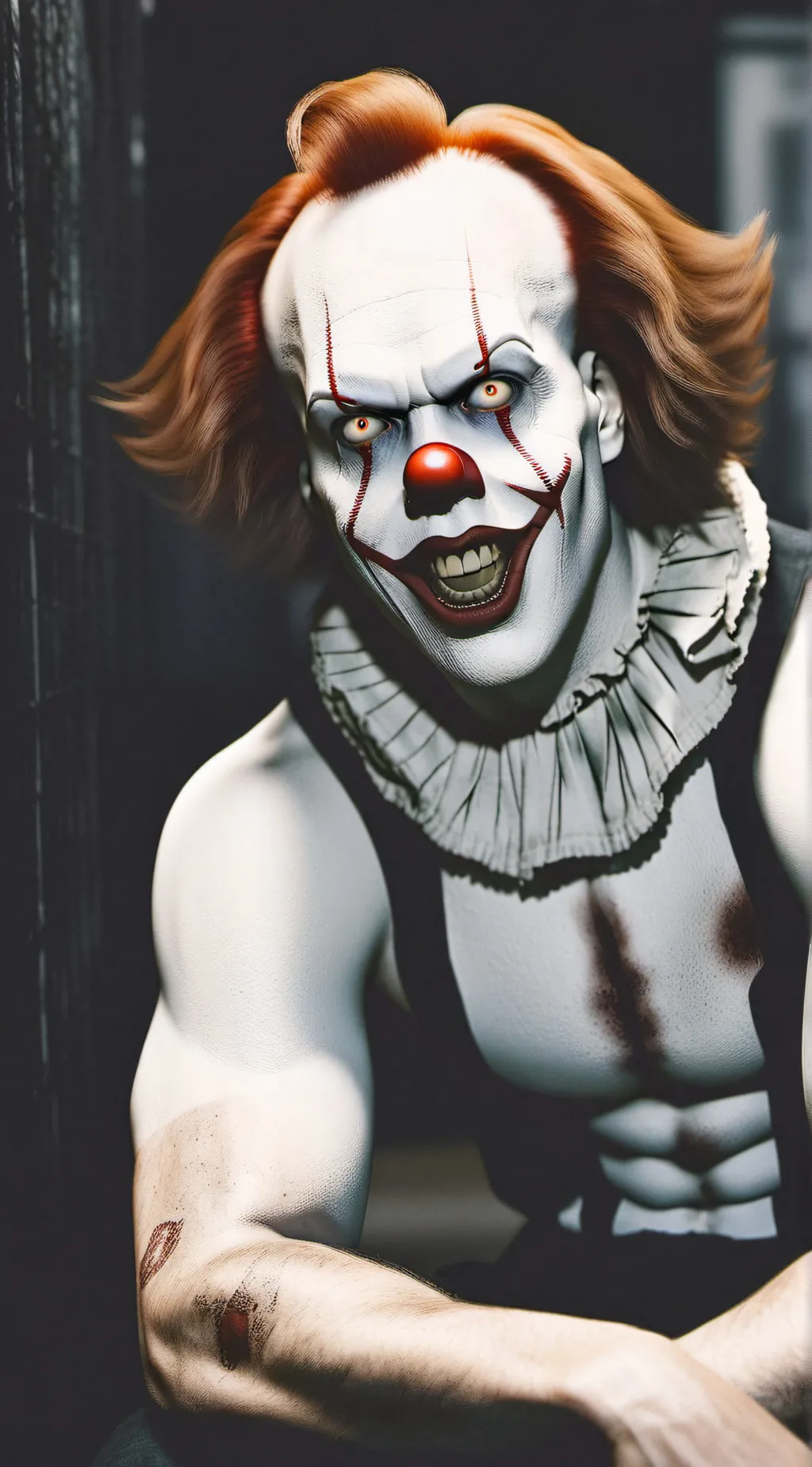 ai character: Gigachad Pennywise background