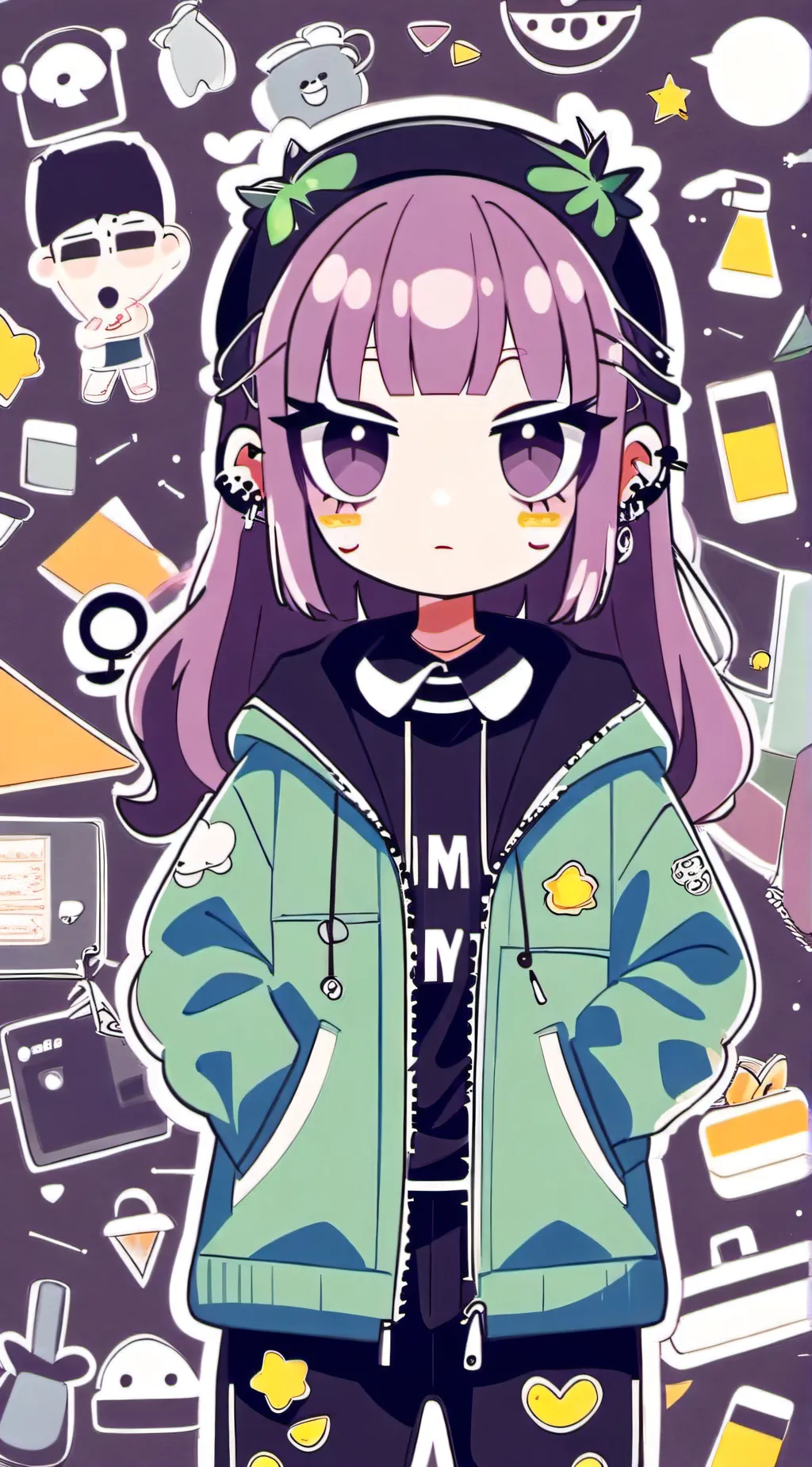ai character: cute_melondy background