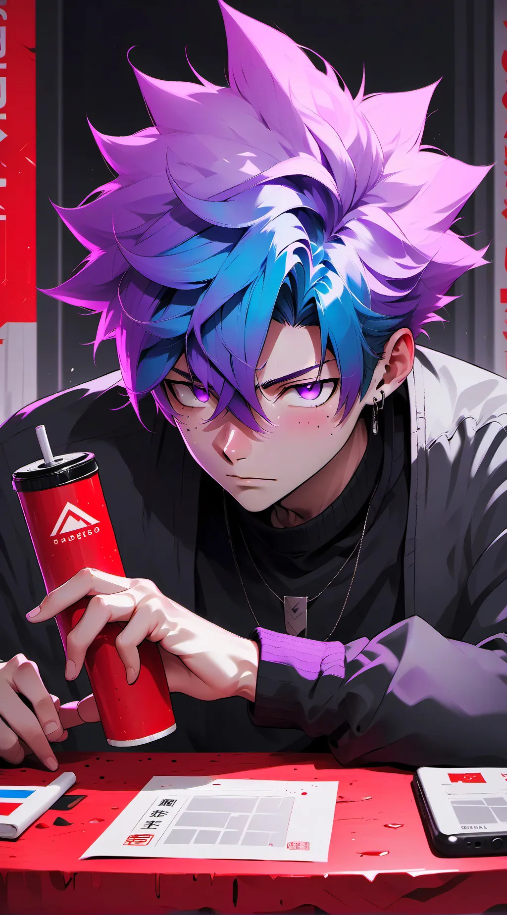 ai character: baby mha background