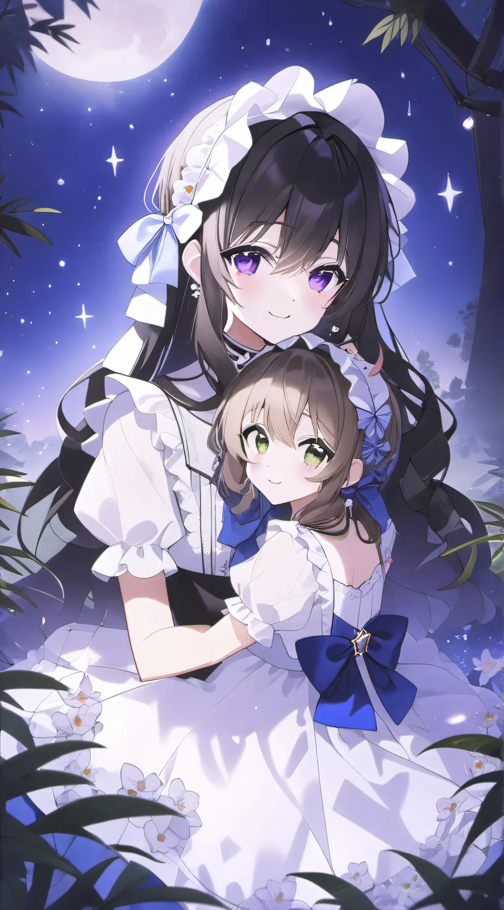 ai character: Lily and Lola background