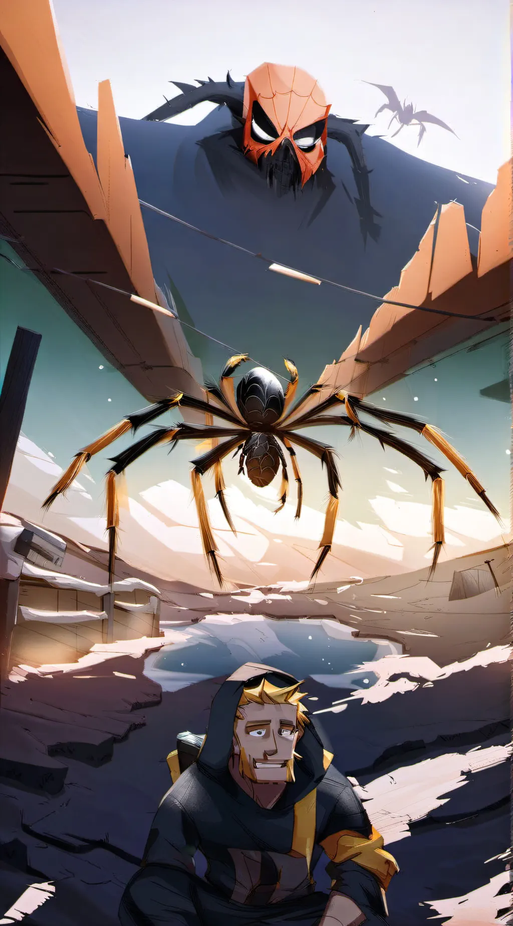 ai character: spidermic background