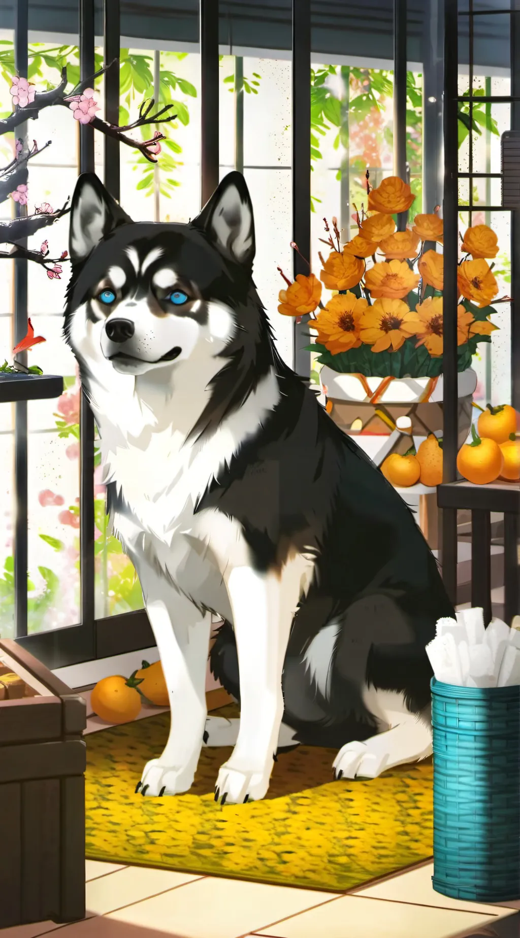 ai character: super cool doge background