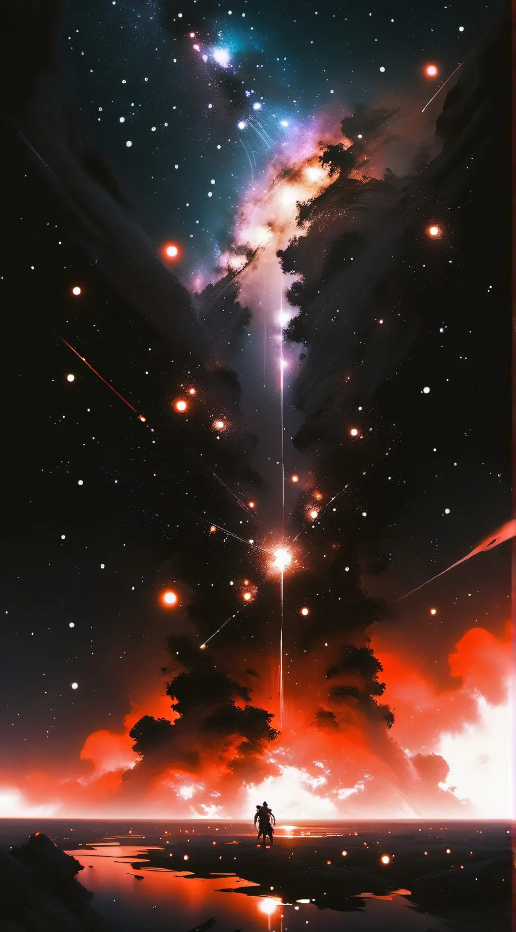 ai character: Galaxy is done. background