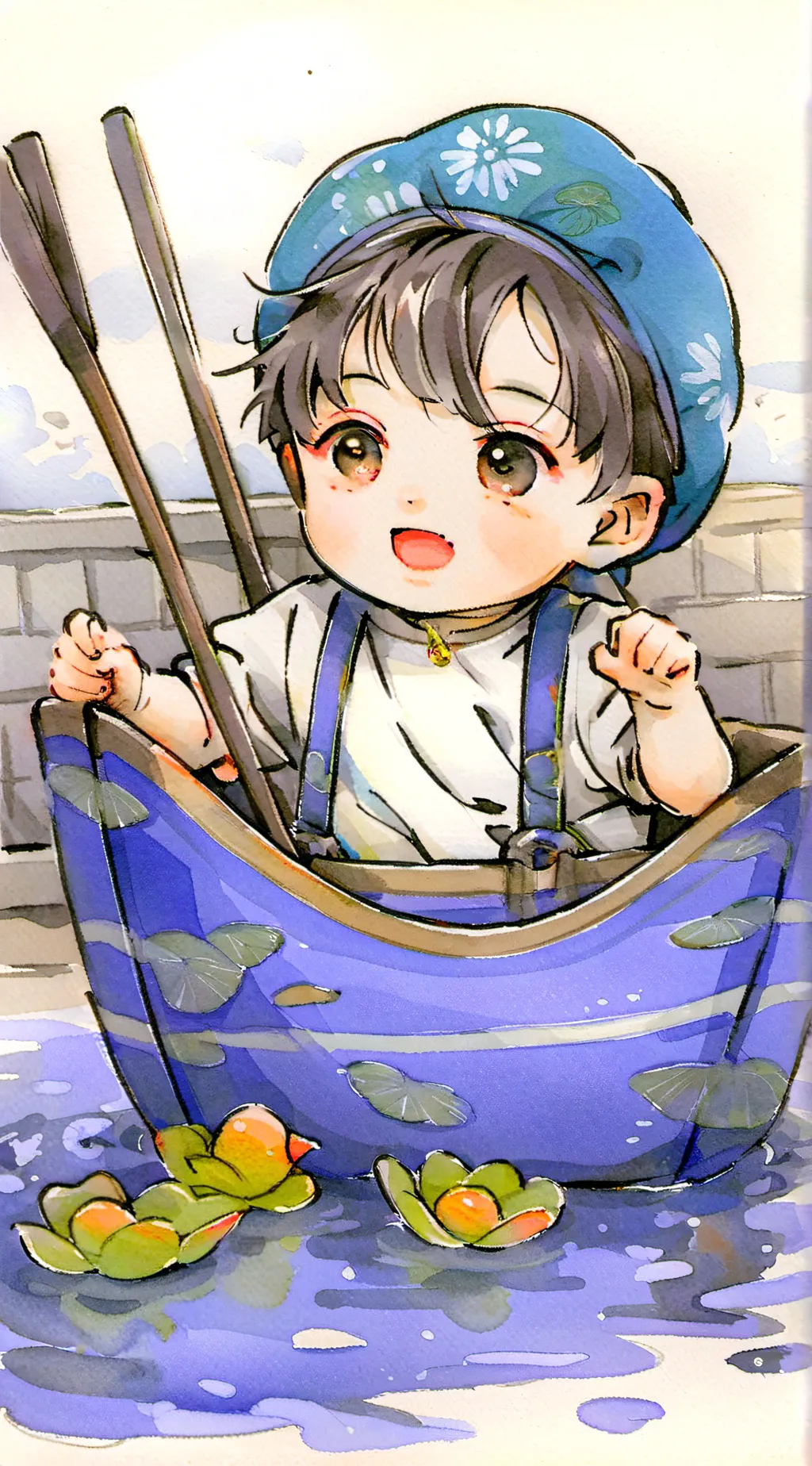 ai character: baby and mom background