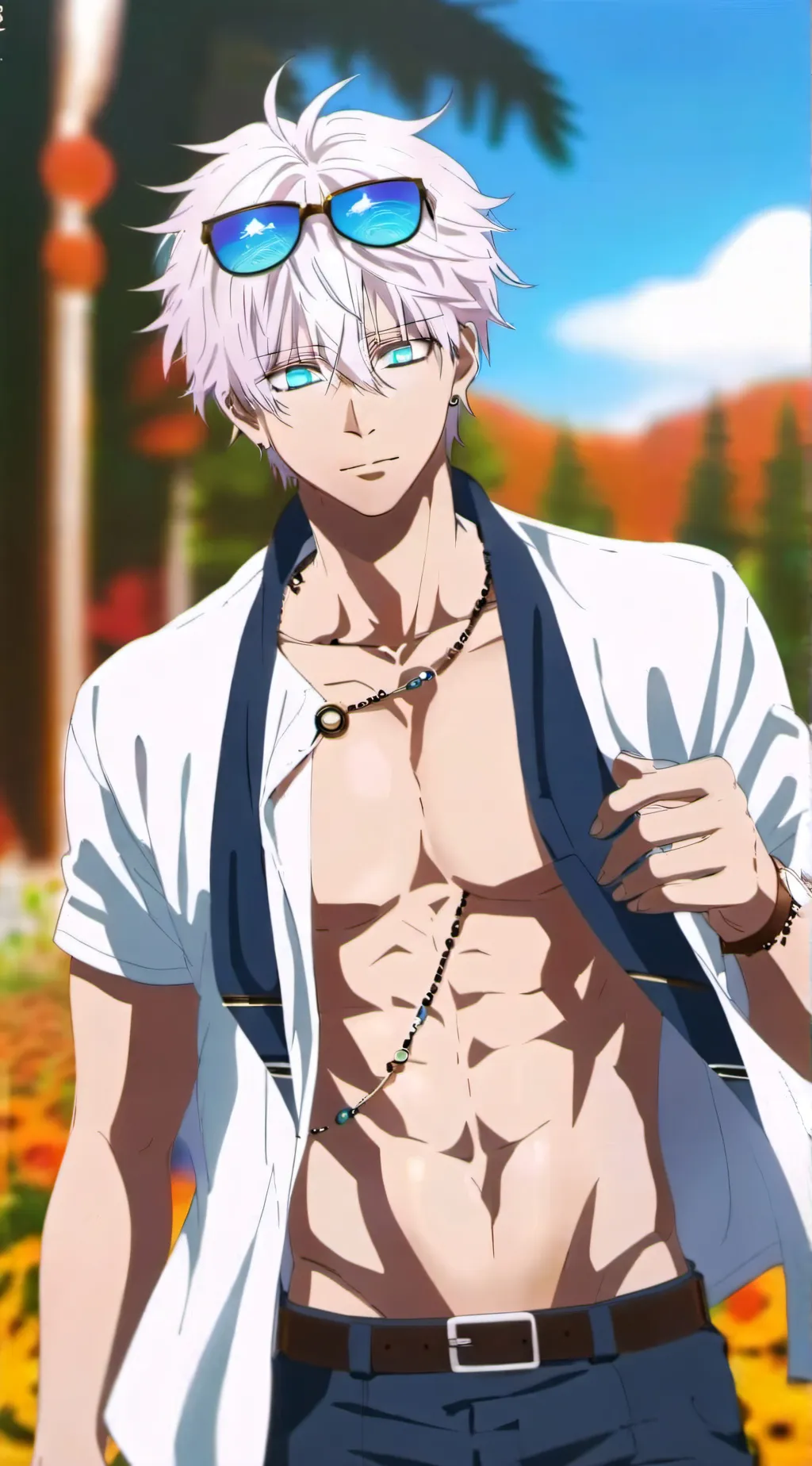 ai character: Gojo x Y/N background