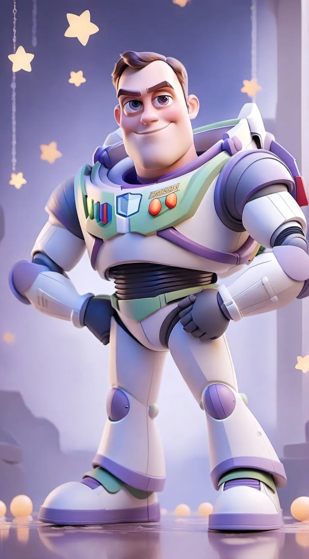 ai character: Buzz Lightyear  background