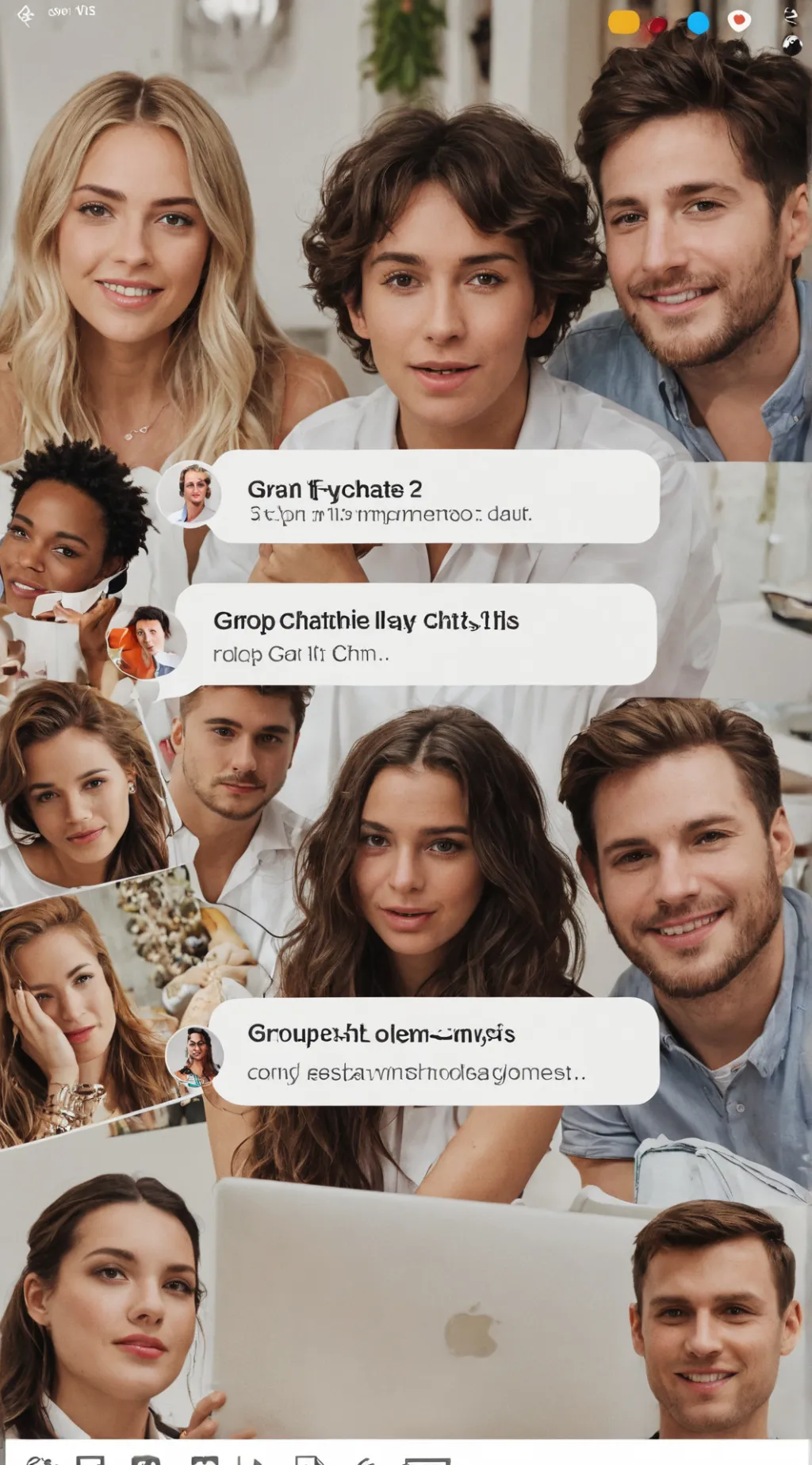 ai character: my friend group  background