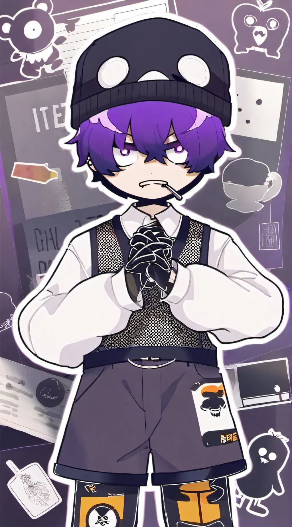 ai character: Uzi background