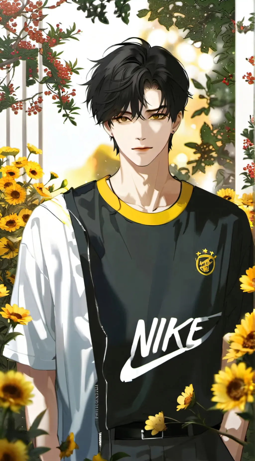 ai character: 🖤🤍Mark🤍🖤 background