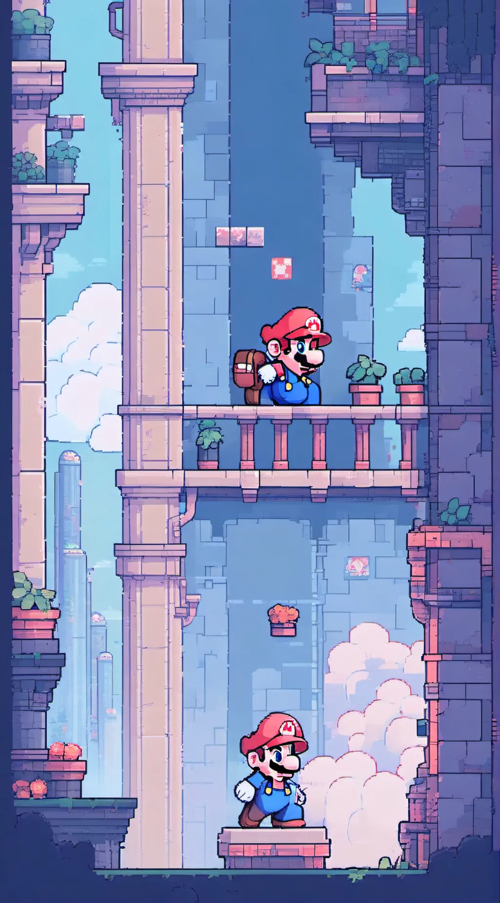 ai character: make a Mario boss background