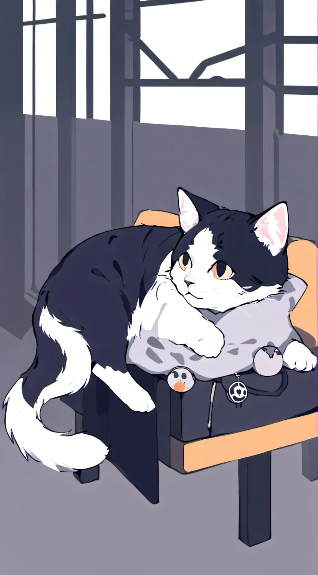 ai character: fpe red as a cat  background