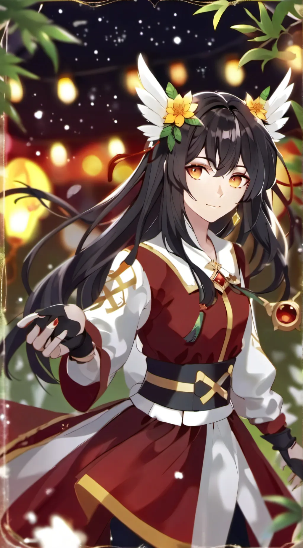 ai character: Charming lady background