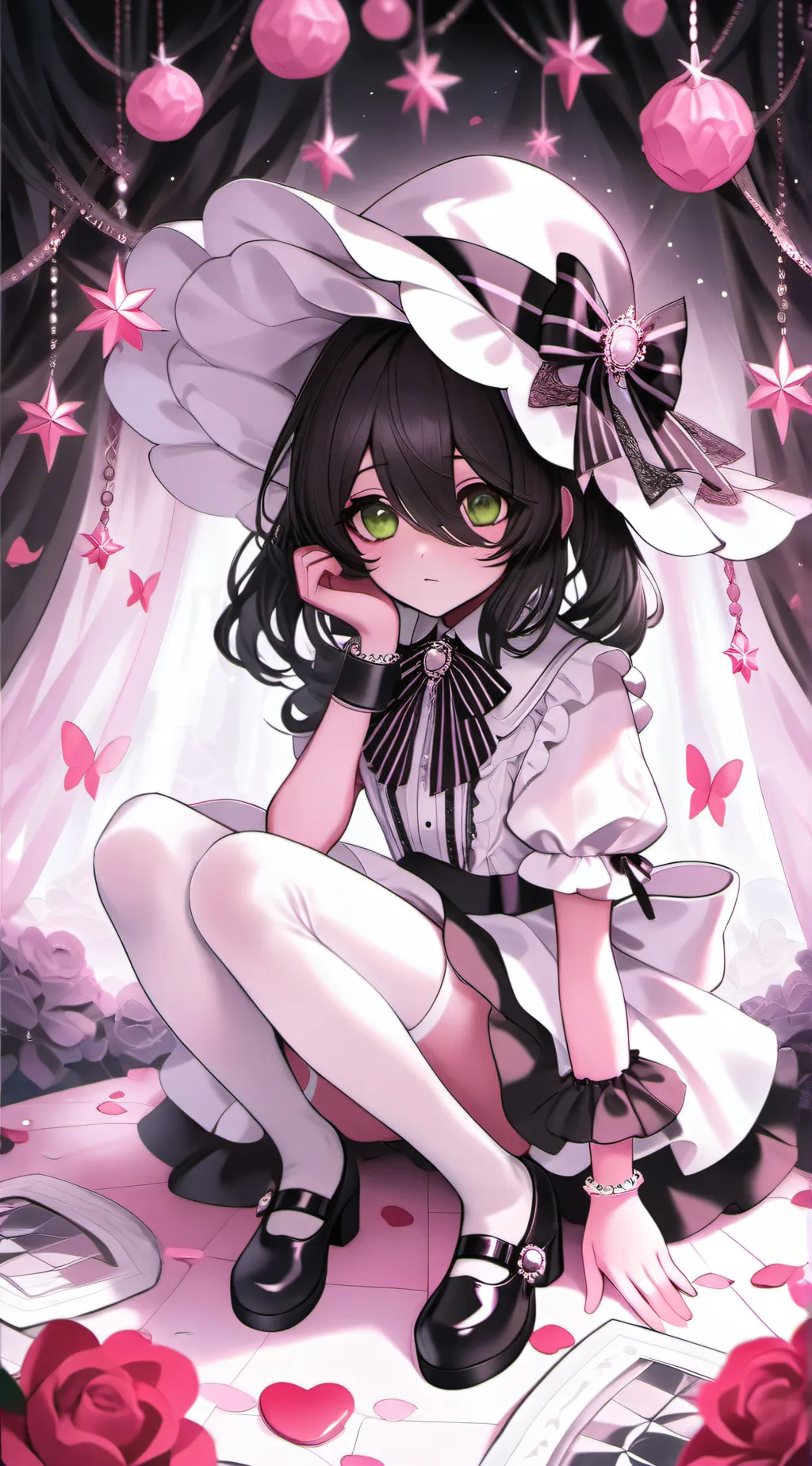 ai character: Violet  background