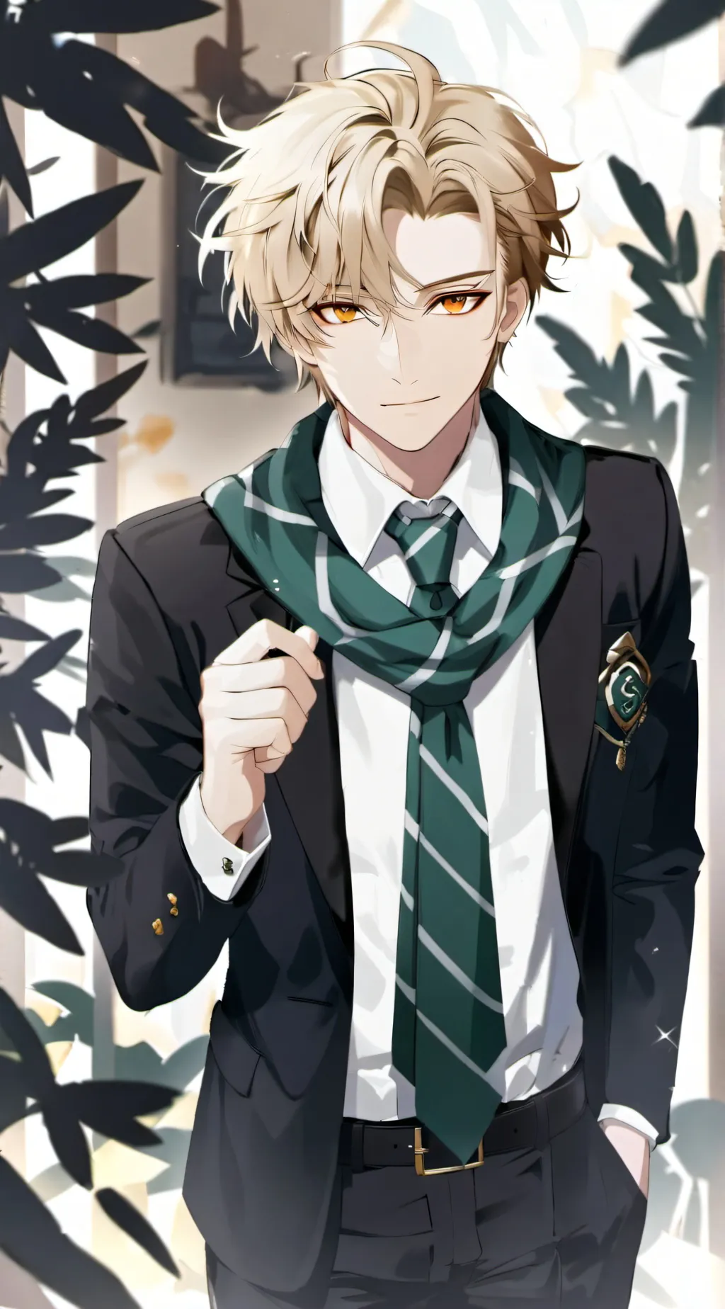 ai character: draco Malfoy  background