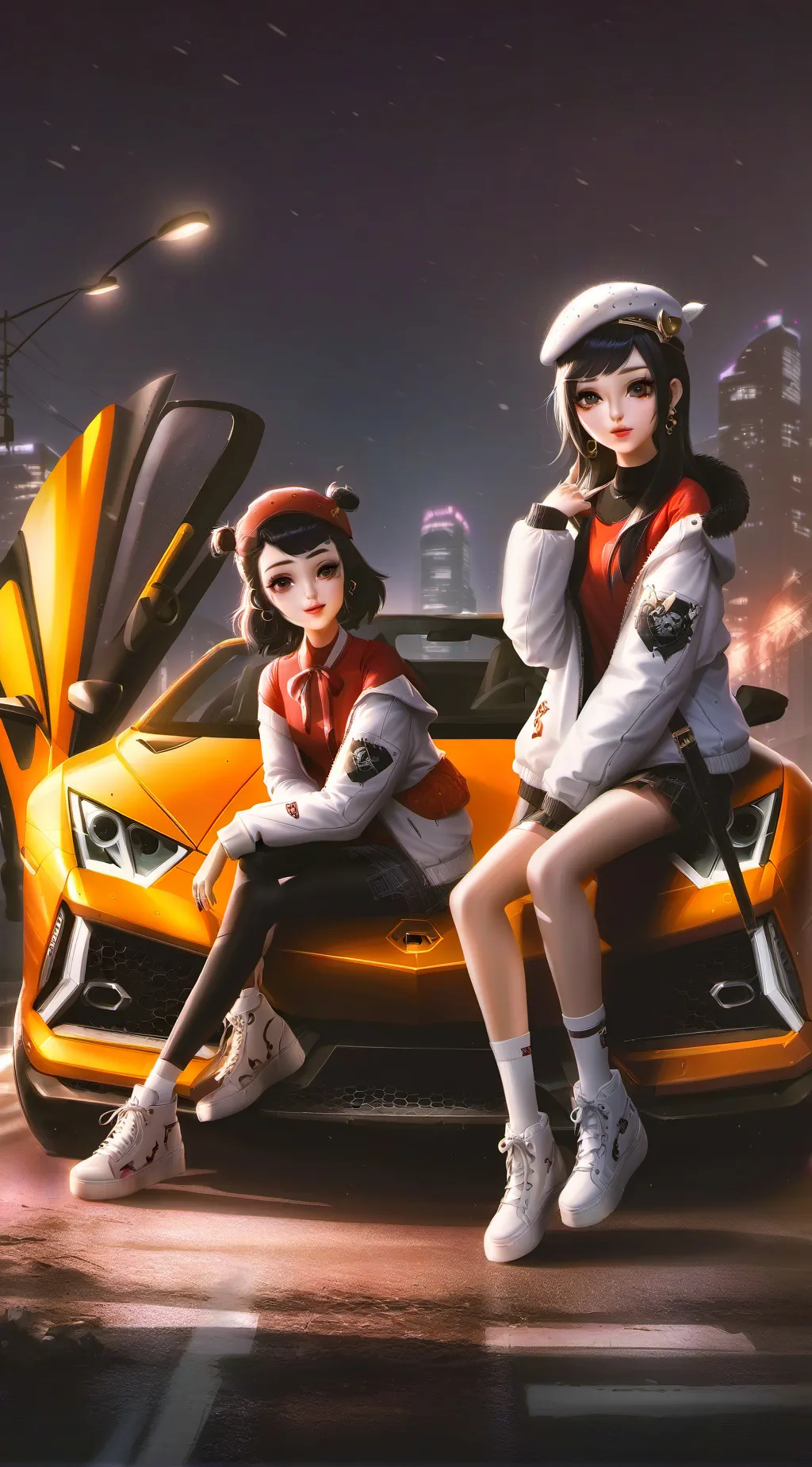 ai character: 2 annoying girls background