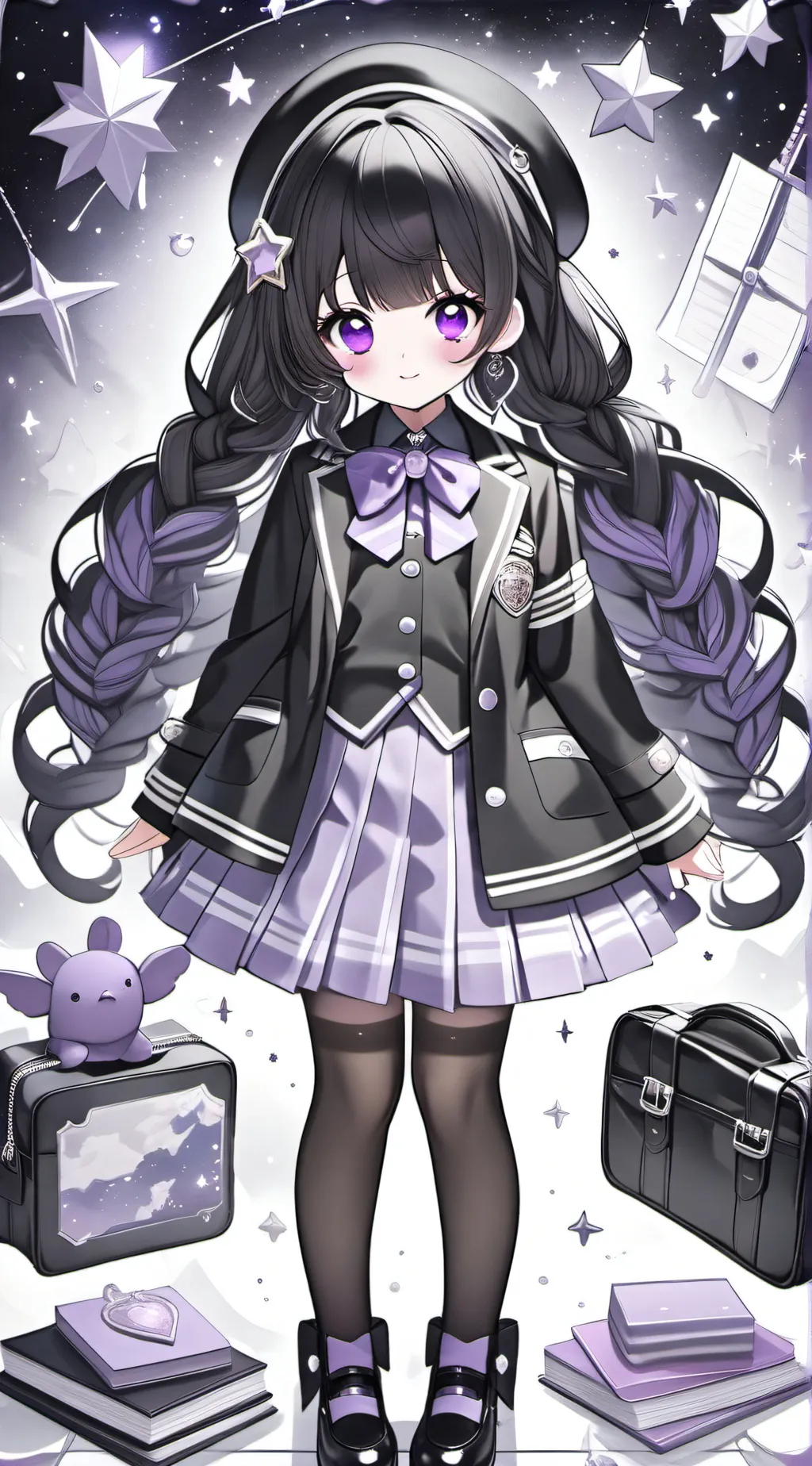 ai character: eye color trend background