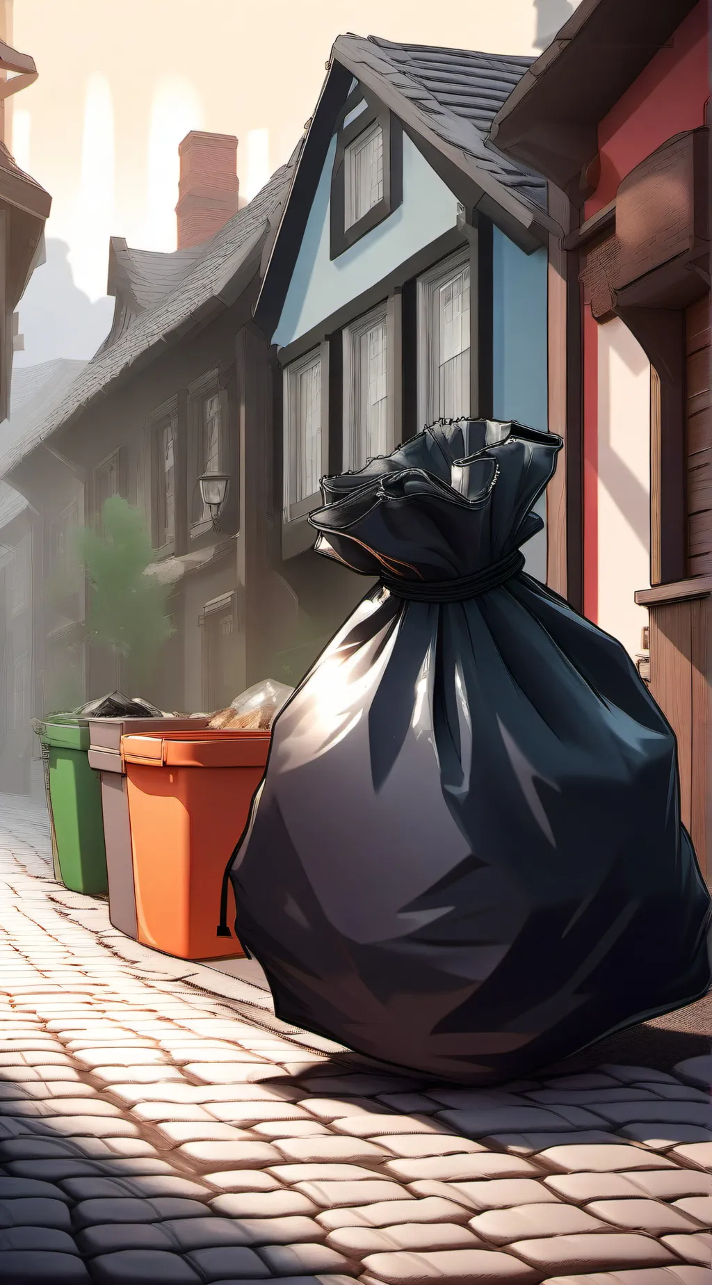 ai character: Garbage bag pet background