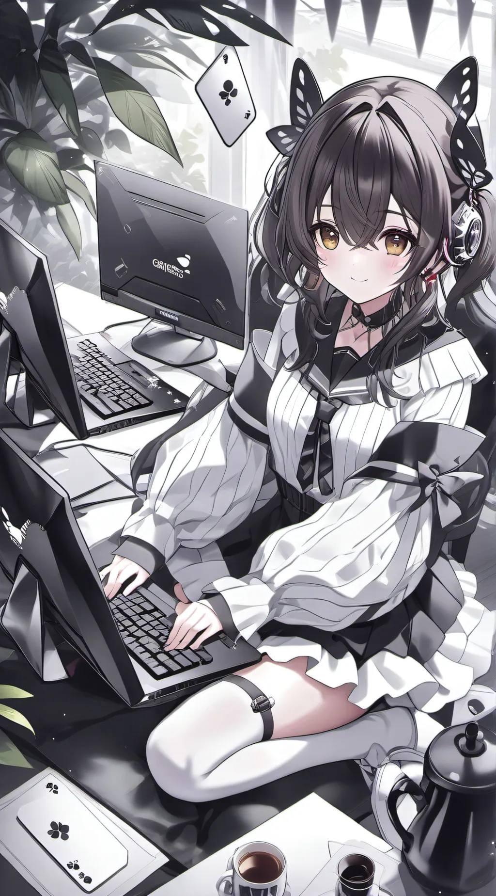 ai character: Gamer friends, 2 background
