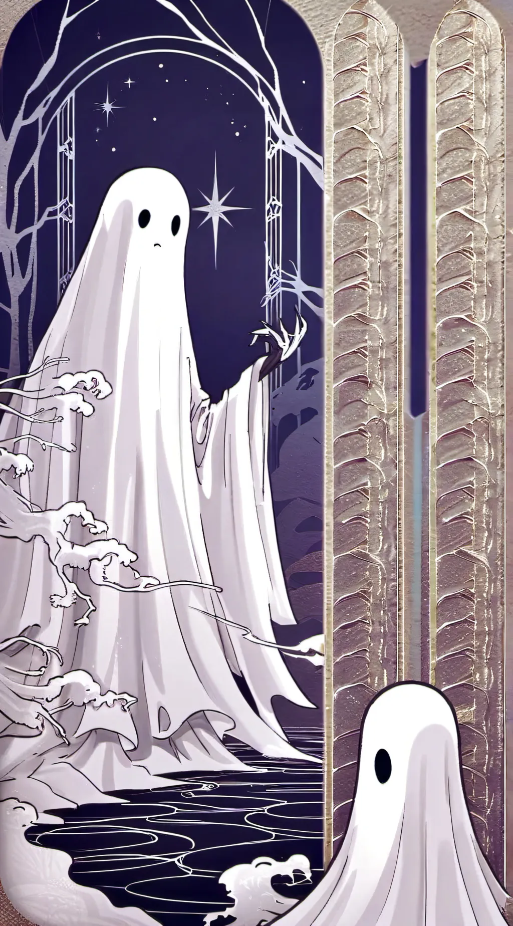 ai character: ghost background