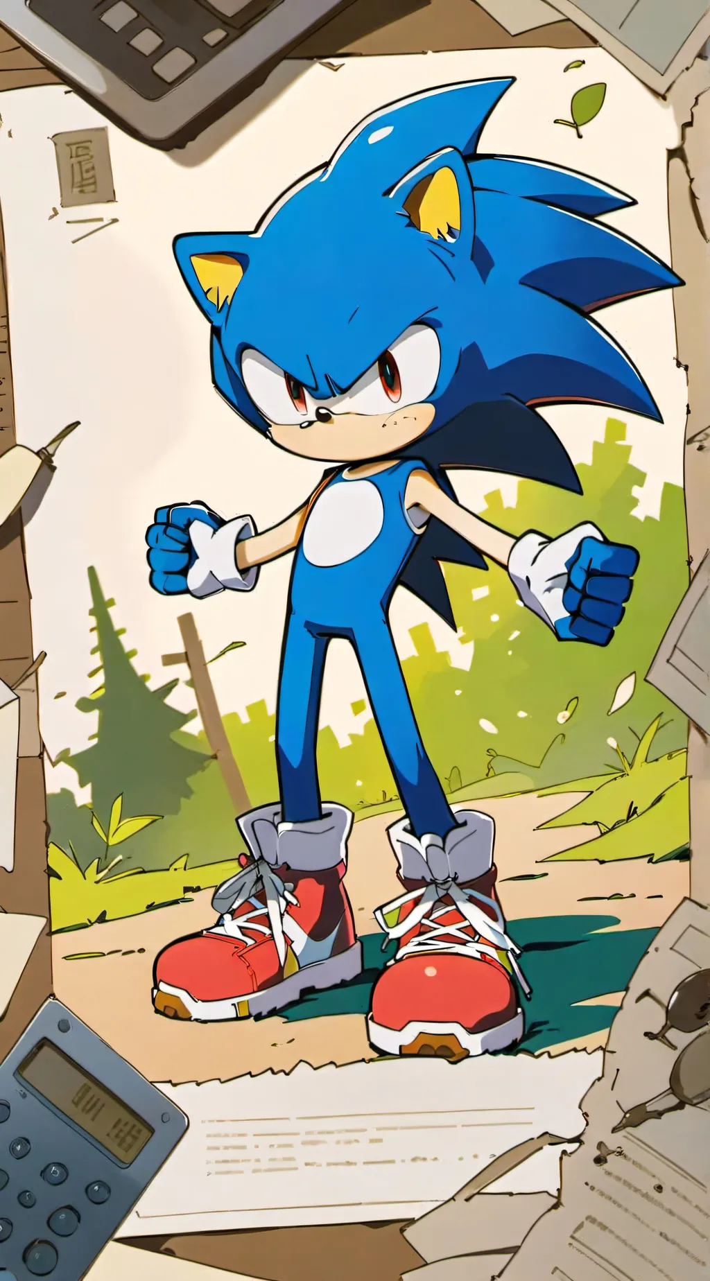 ai character: Sonic crew  background