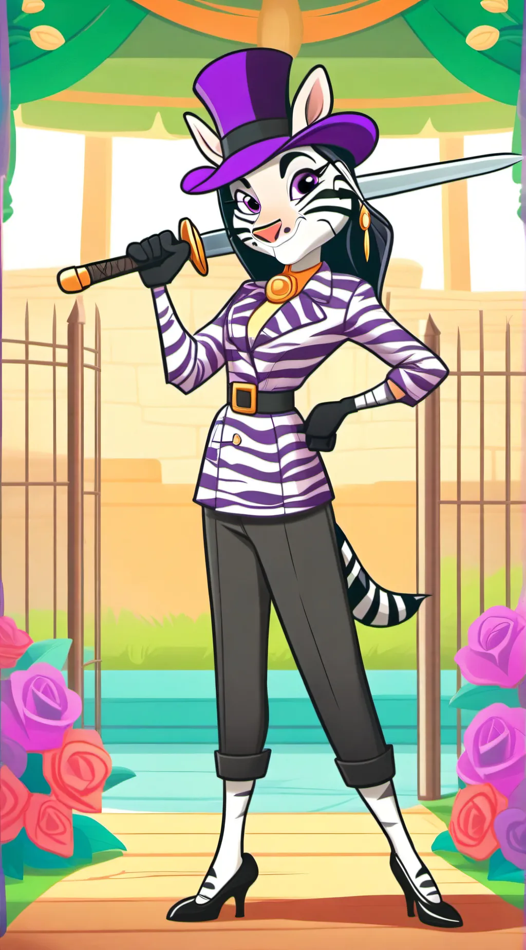ai character: zizzy x pony background