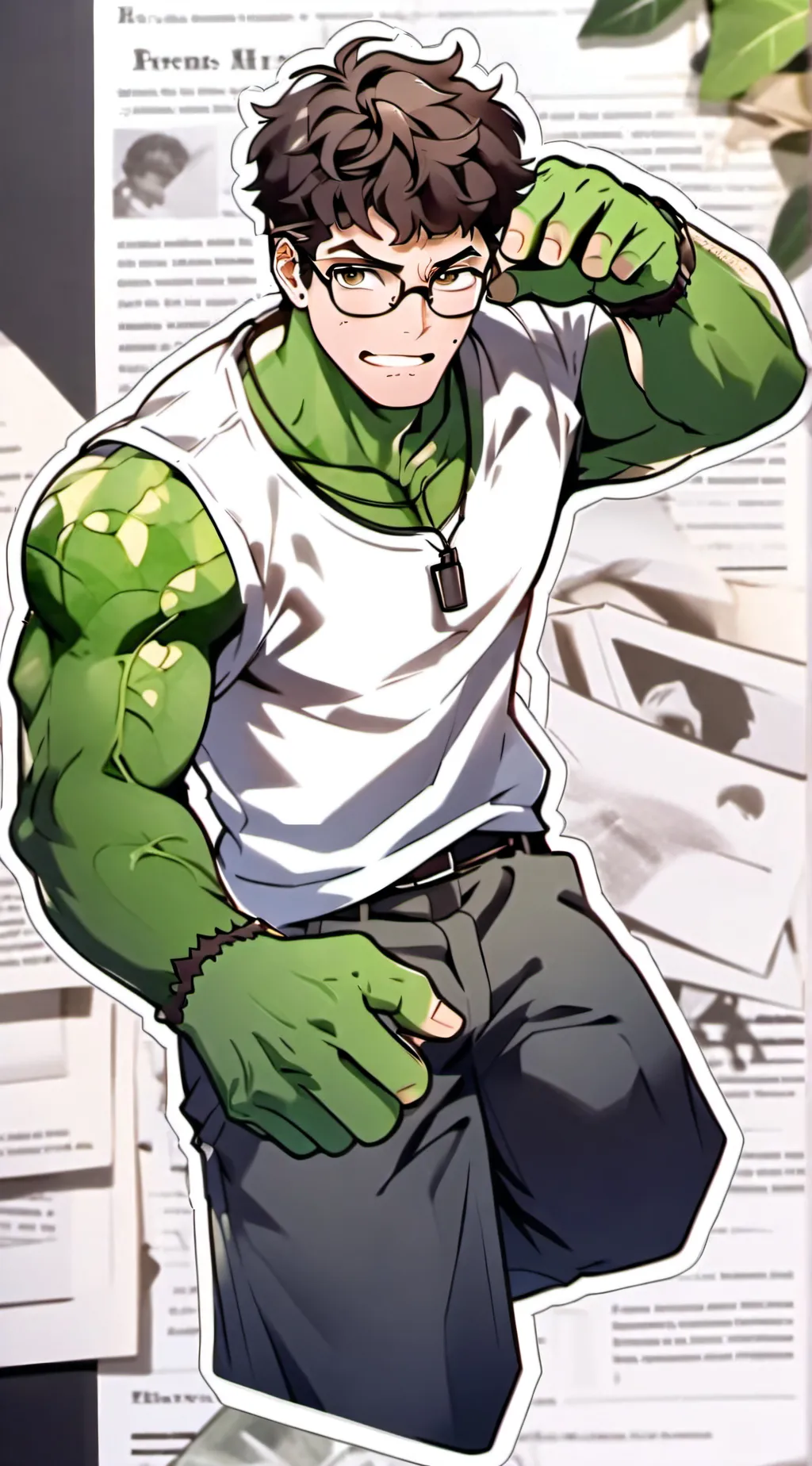 ai character: Bruce Banner  background