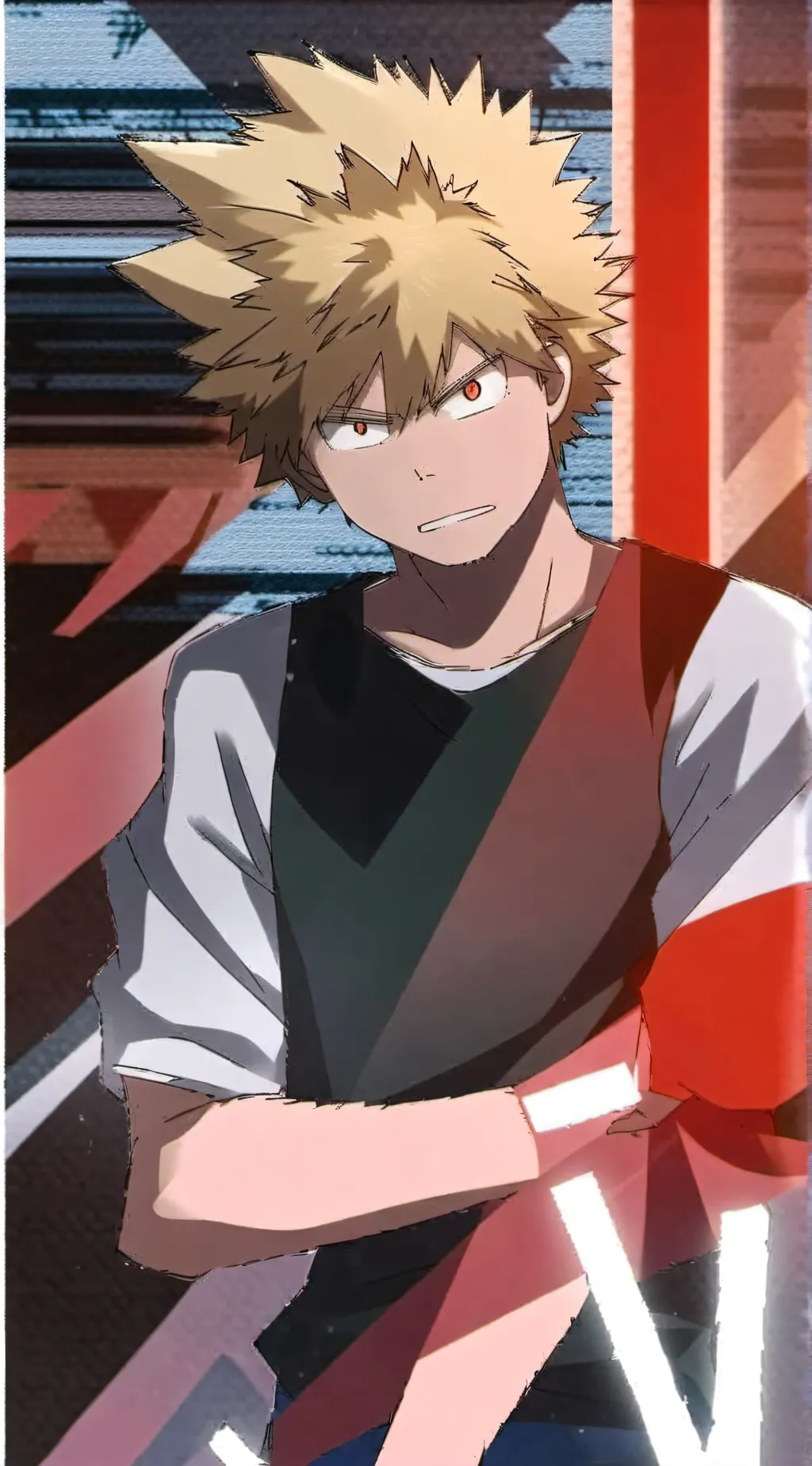 ai character: Katsuki Bakugo background