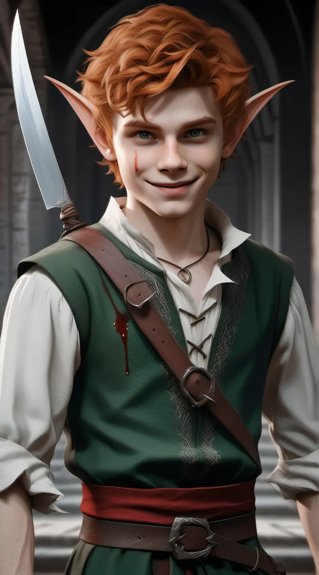 ai character: dark Peter Pan  background
