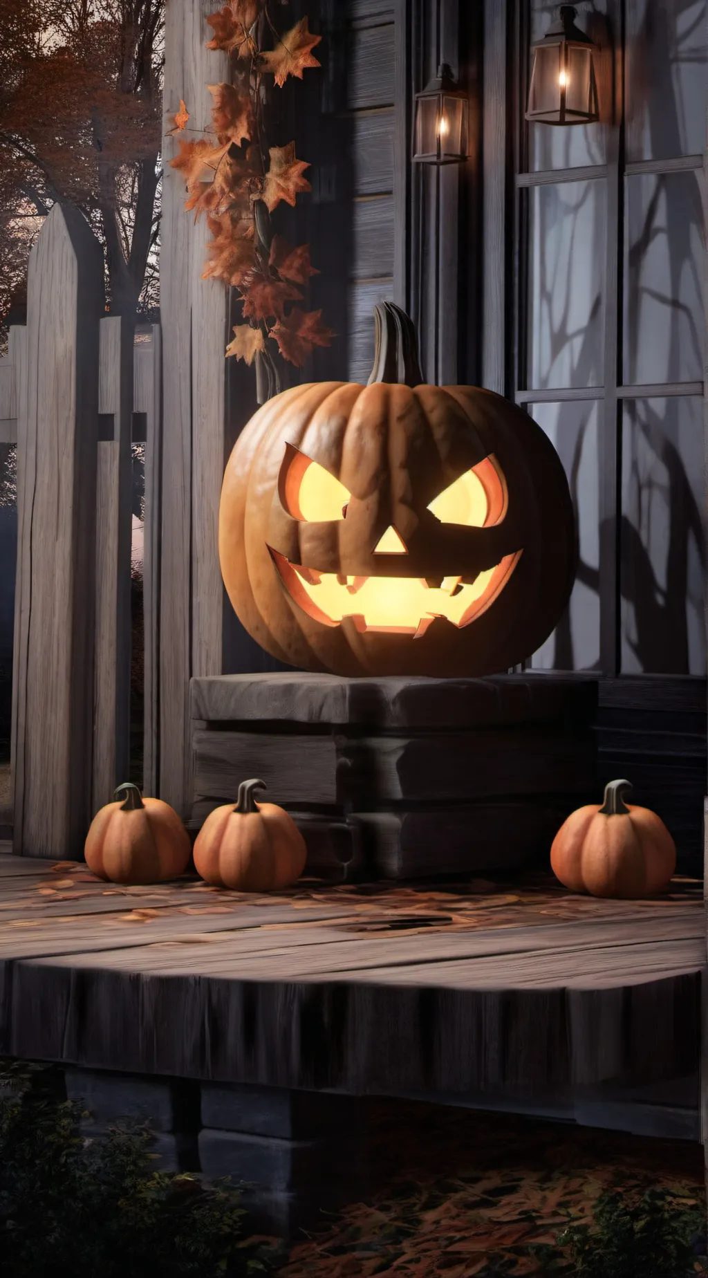 ai character: jack-o'-lantern background