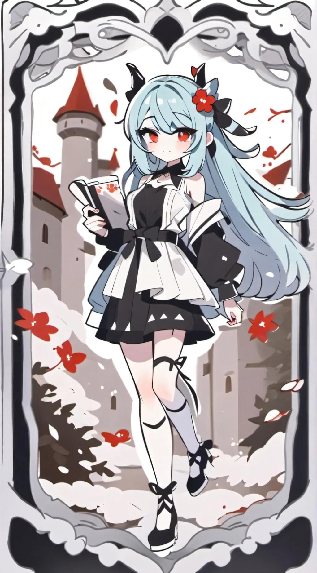 ai character: MHA PROM background