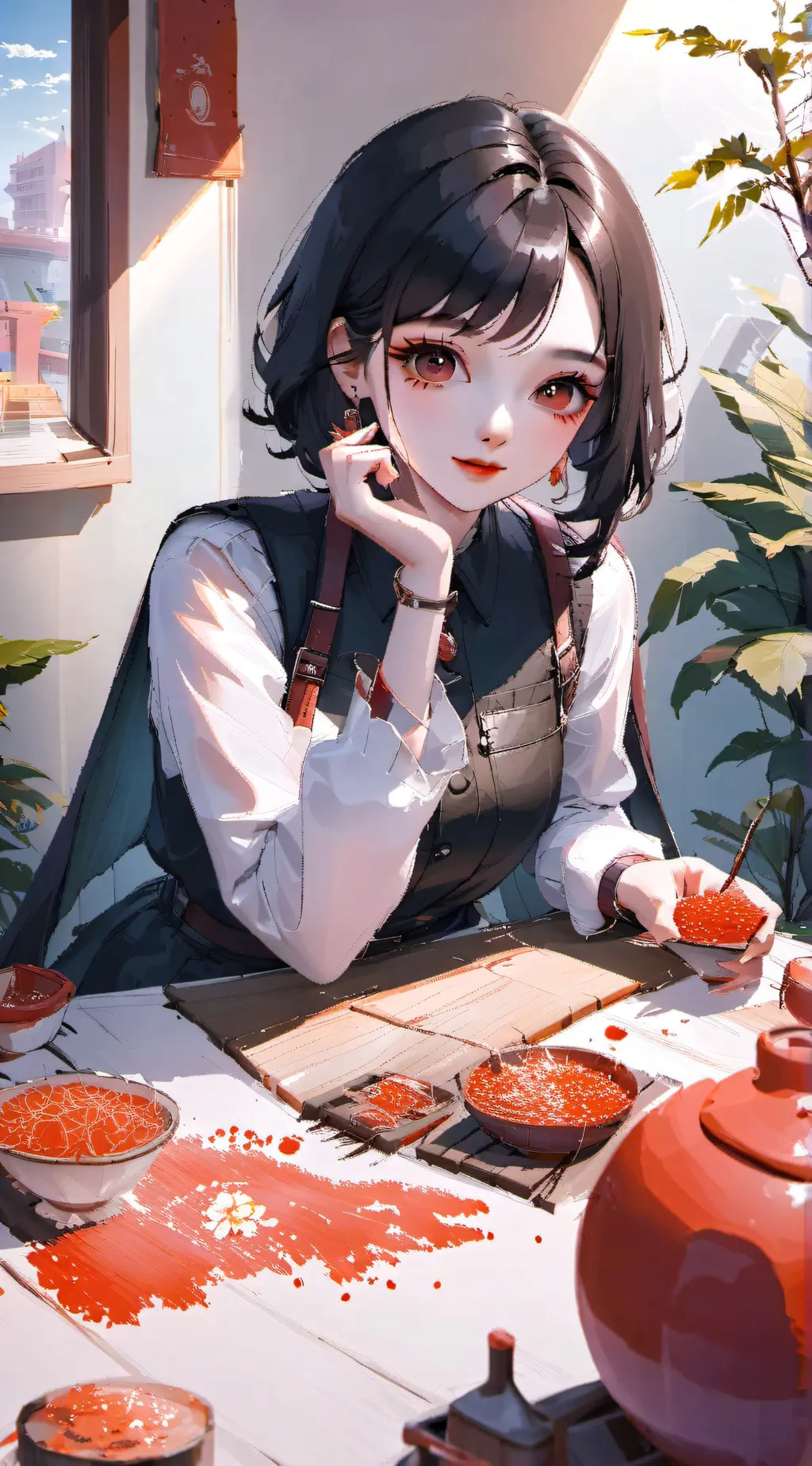 ai character: Kny hashiras background