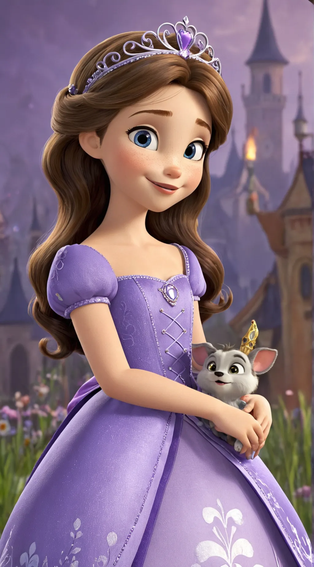 ai character: Sofia the first  background