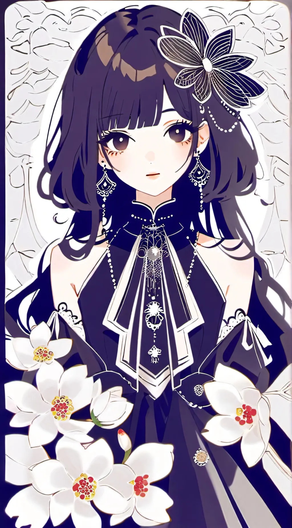 ai character: girl infection background