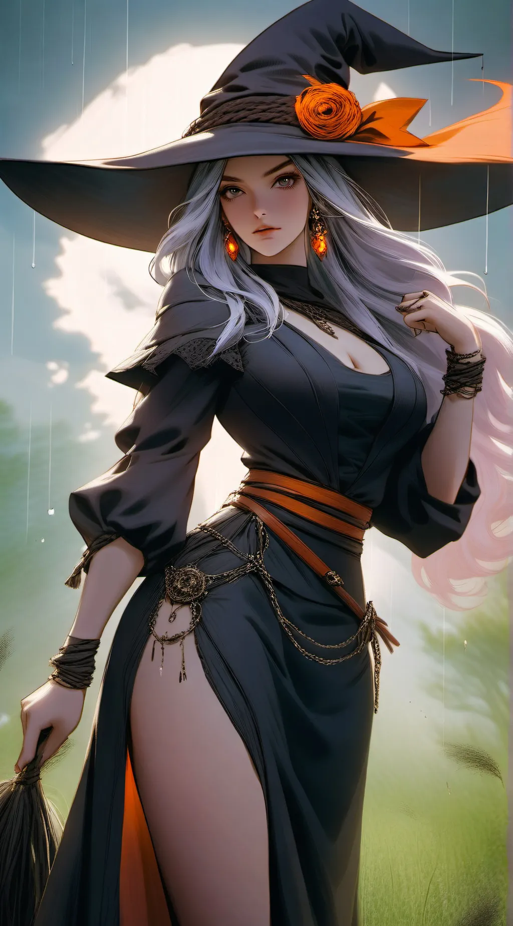 ai character: witch of the woods background
