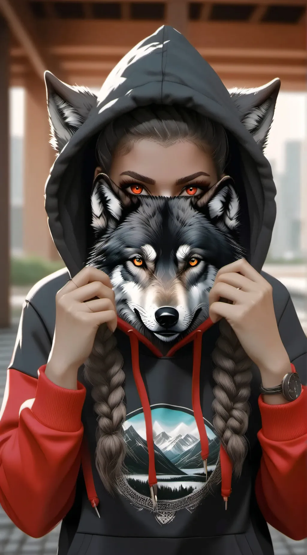 ai character: direwolf background
