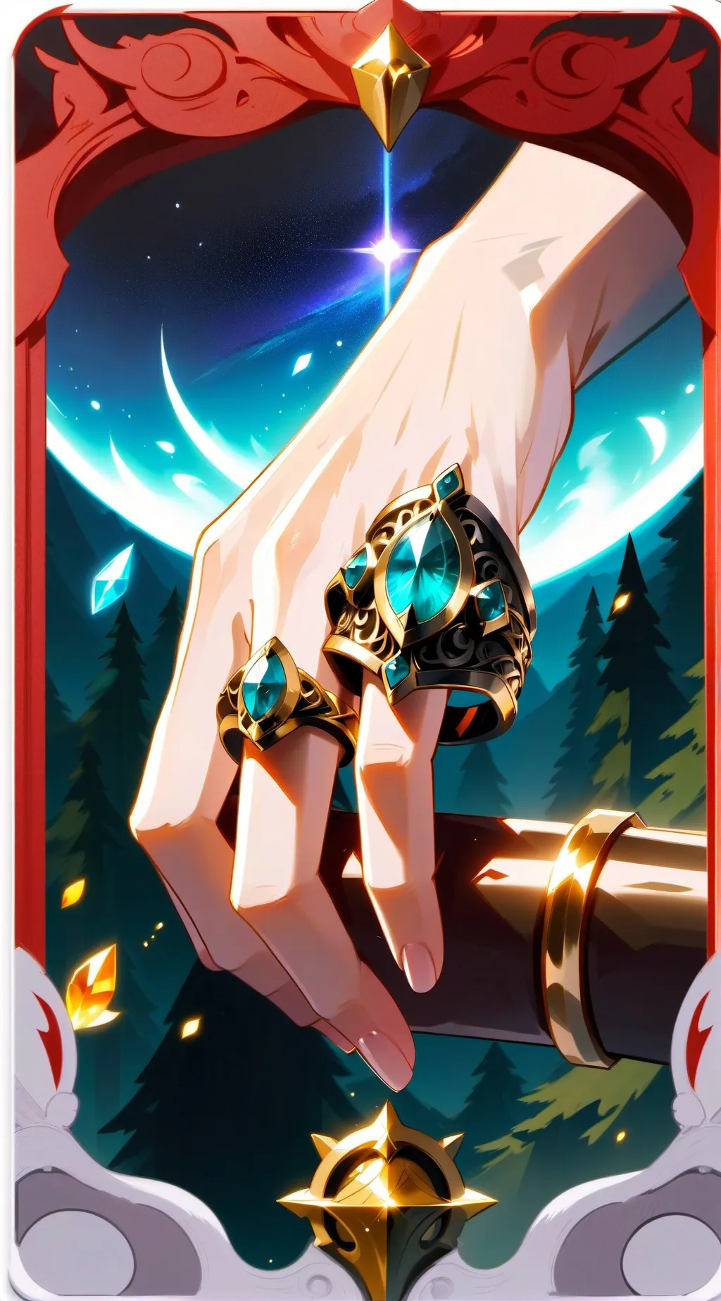 ai character: hand background